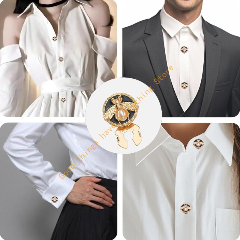 Men Formal Wear Combination - Elegant Round Insect Shaped Cufflinks For
