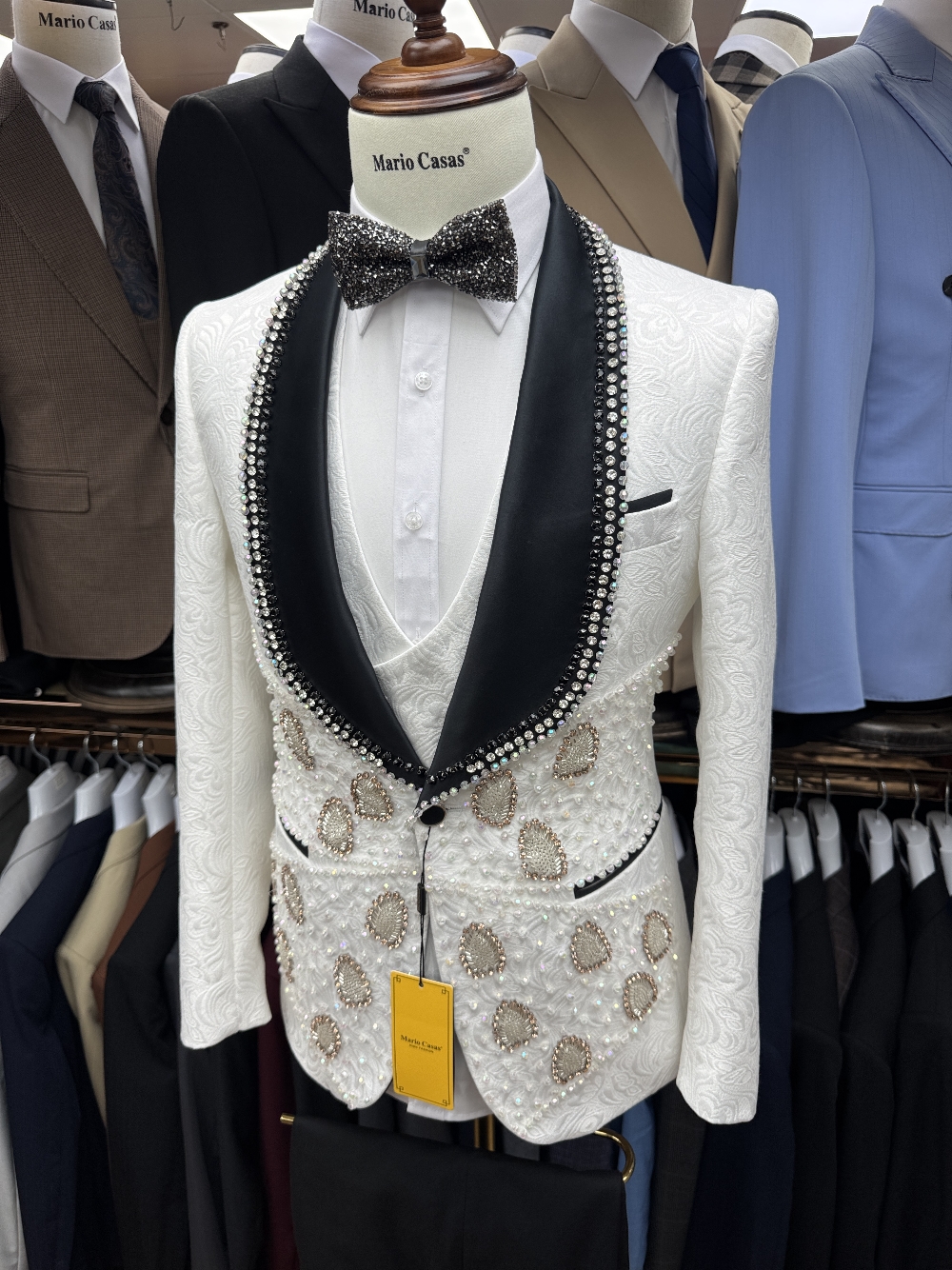 Richly Pearls Beaded Men Suit  - Men Formal Wear Sale avaliação e preço