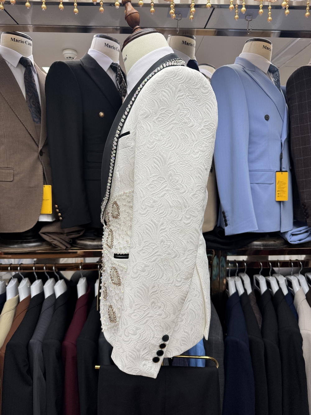 Richly Pearls Beaded Men Suit  - Men Formal Wear Sale avaliação e preço