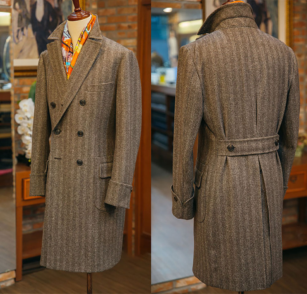 Vintage Wool Blend Herringbone - Men'S Vintage Formal Wear avaliação e preço