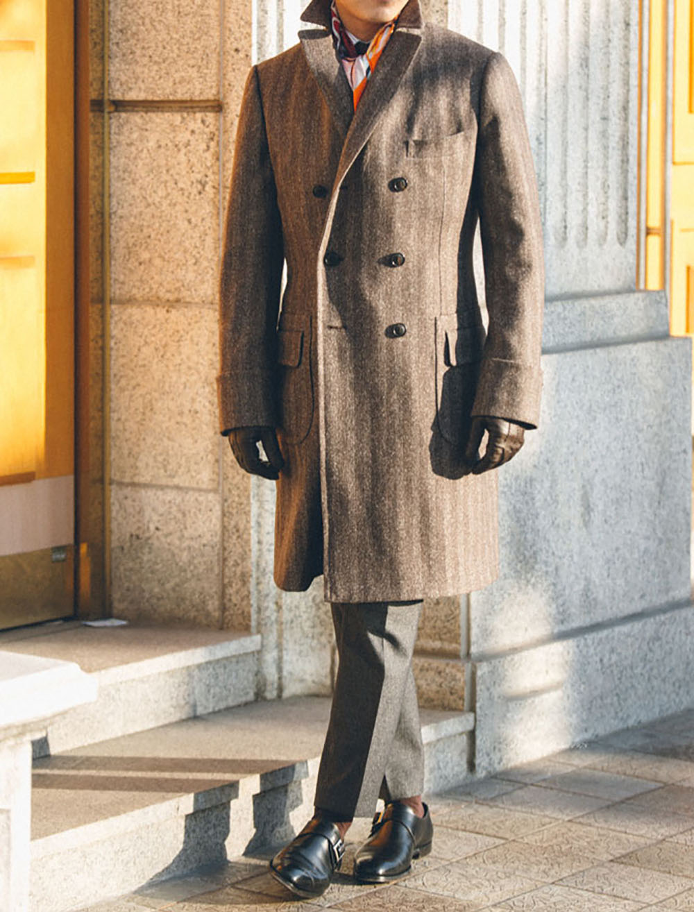 Vintage Wool Blend Herringbone - Men'S Vintage Formal Wear avaliação e preço
