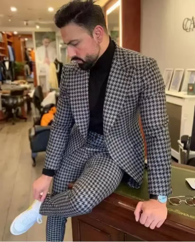 Houndstooth Vintage Men's Suit - Men'S Vintage Formal Wear avaliação e preço