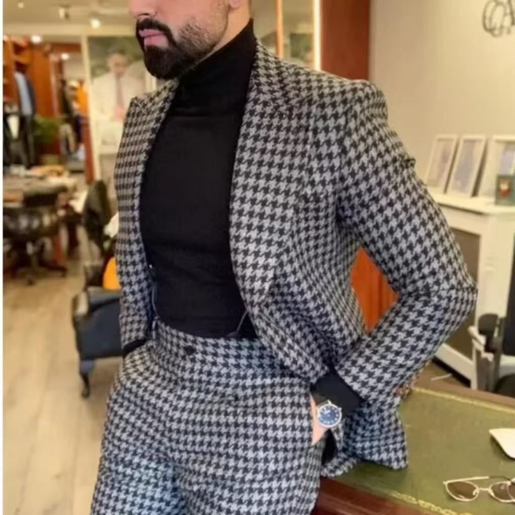 Houndstooth Vintage Men's Suit - Men'S Vintage Formal Wear avaliação e preço