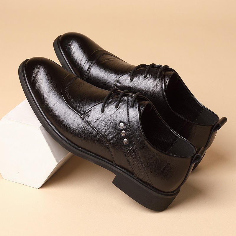 Leather Oxford Shoes With Meta - Men Formal Wear Dress avaliação e preço