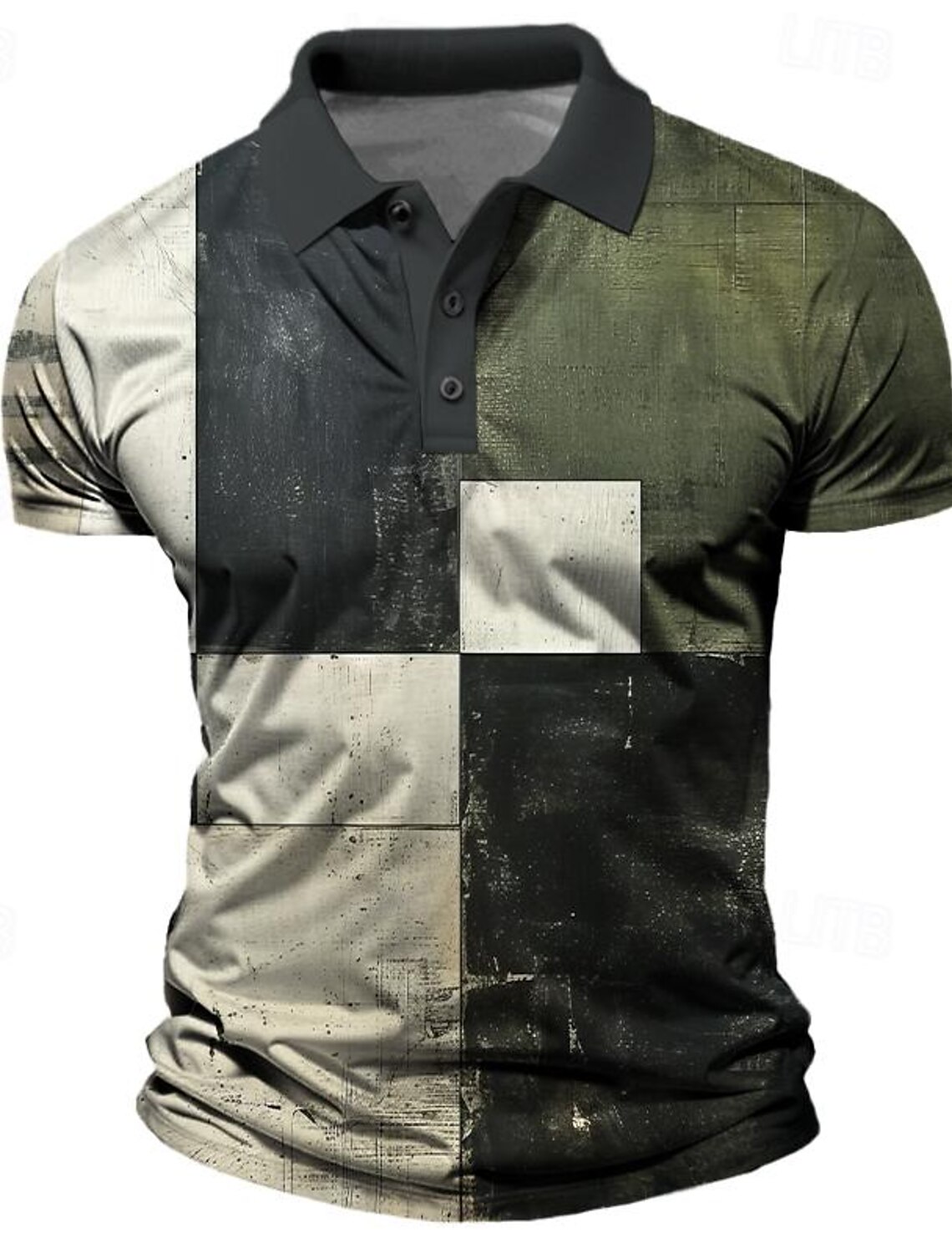 Men's Plaid Polo Shirts Golf S - Men'S Vintage Formal Wear avaliação e preço