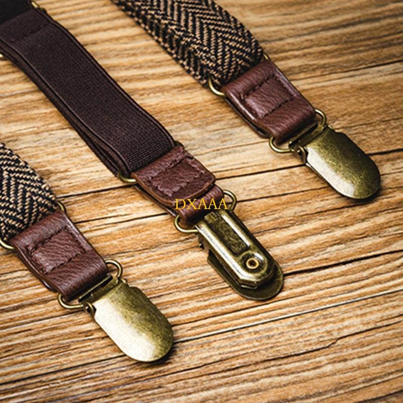 DXAA Men Elastic Suspenders 3  - Suspender Clip Formal avaliação e preço