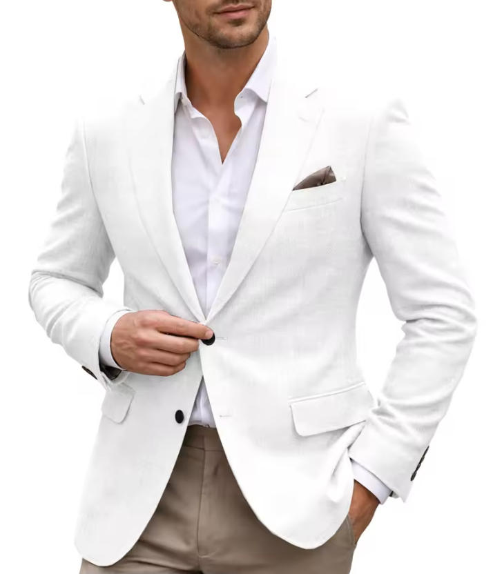 Only Men's Blazer 1PCS Slim Fi - Men Linen Formal Wear avaliação e preço