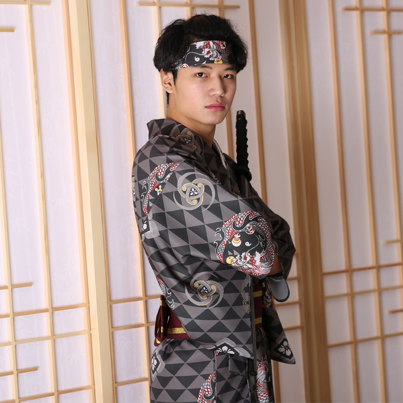 Asian Ethnic New Design Kimono - Traditional Japanese Men'S Formal Wear avaliação e preço