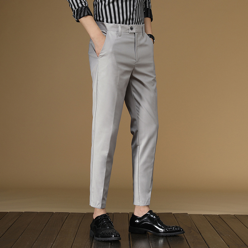 Summer Suit Pants Men Red Blac - Men Formal Wear Dress avaliação e preço
