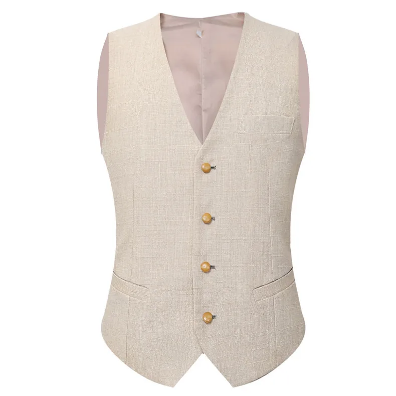 Beige Ivory Men Suit Casual Li - Men Linen Formal Wear avaliação e preço