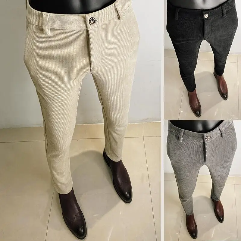 Autumn Winter Thickened Woolen - Men Formal Wear Dress avaliação e preço