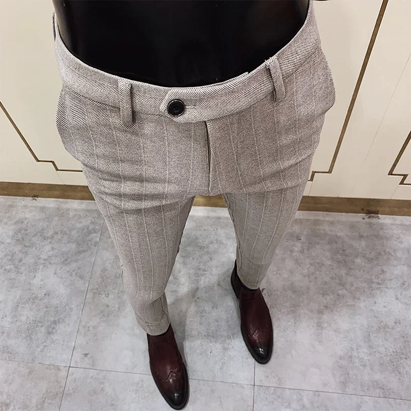 Autumn Winter Thickened Woolen - Men Formal Wear Dress avaliação e preço