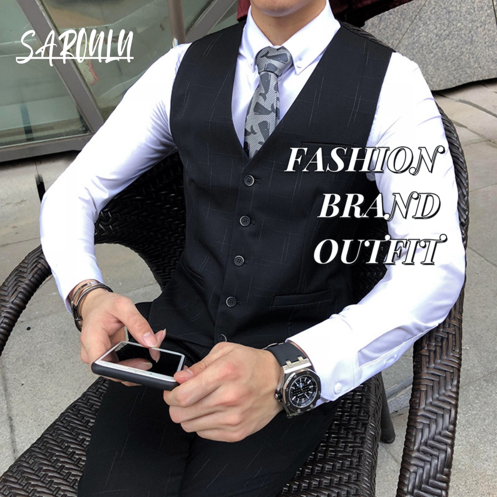 Decent Blazer Vest Pants Men's - Men Formal Wear Sale avaliação e preço