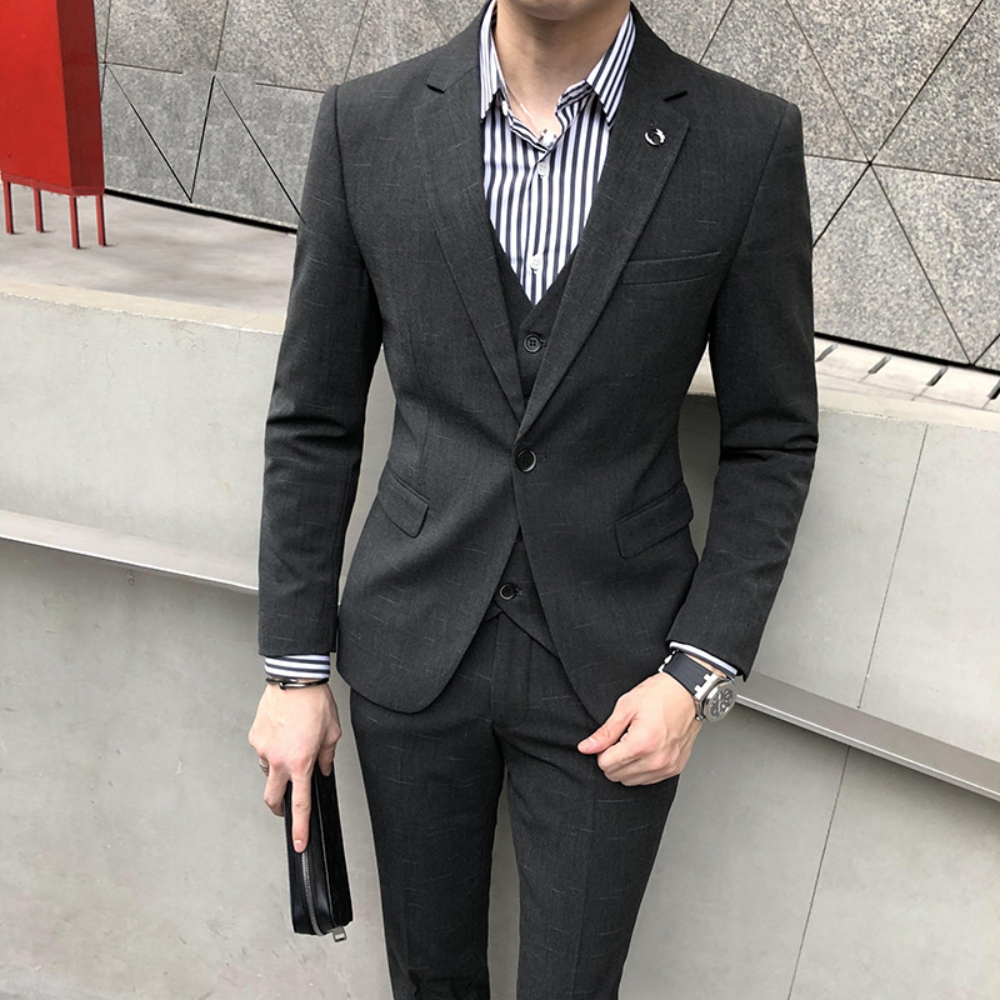 Decent Blazer Vest Pants Men's - Men Formal Wear Sale avaliação e preço