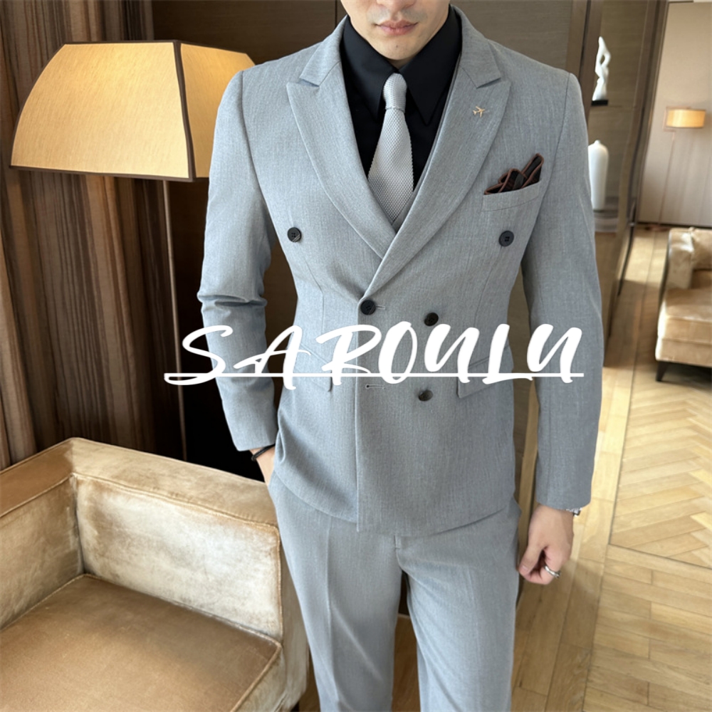 Newest Autumn Winter Men's Jac - Men Formal Wear Sale avaliação e preço