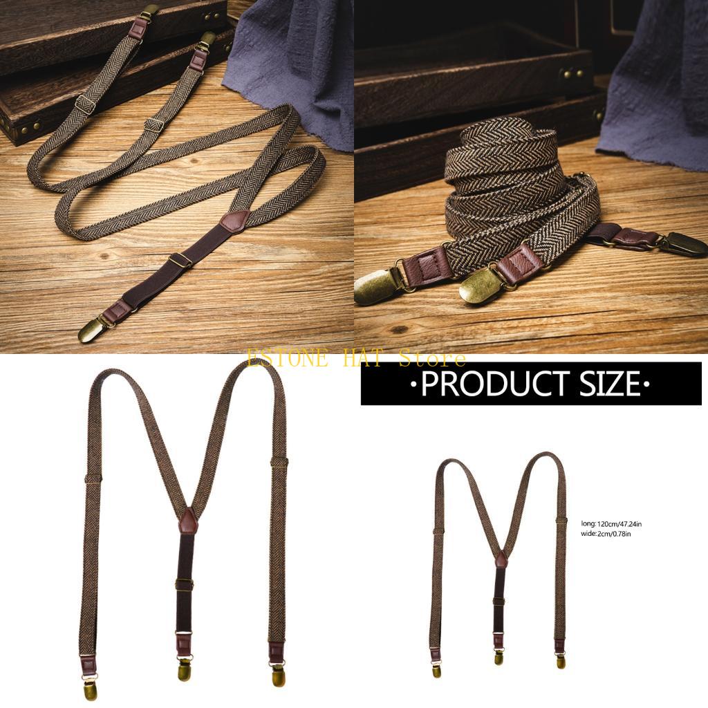 49MF 3 Clip Men Suspenders Ela - Suspender Clip Formal avaliação e preço