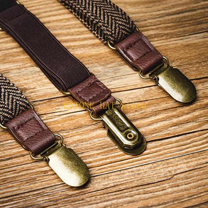 49MF 3 Clip Men Suspenders Ela - Suspender Clip Formal avaliação e preço