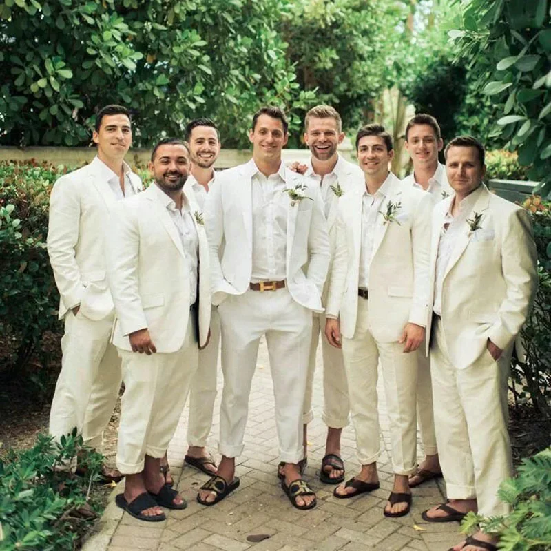 Linen Wedding Tuxedo For Men S - Men Linen Formal Wear avaliação e preço