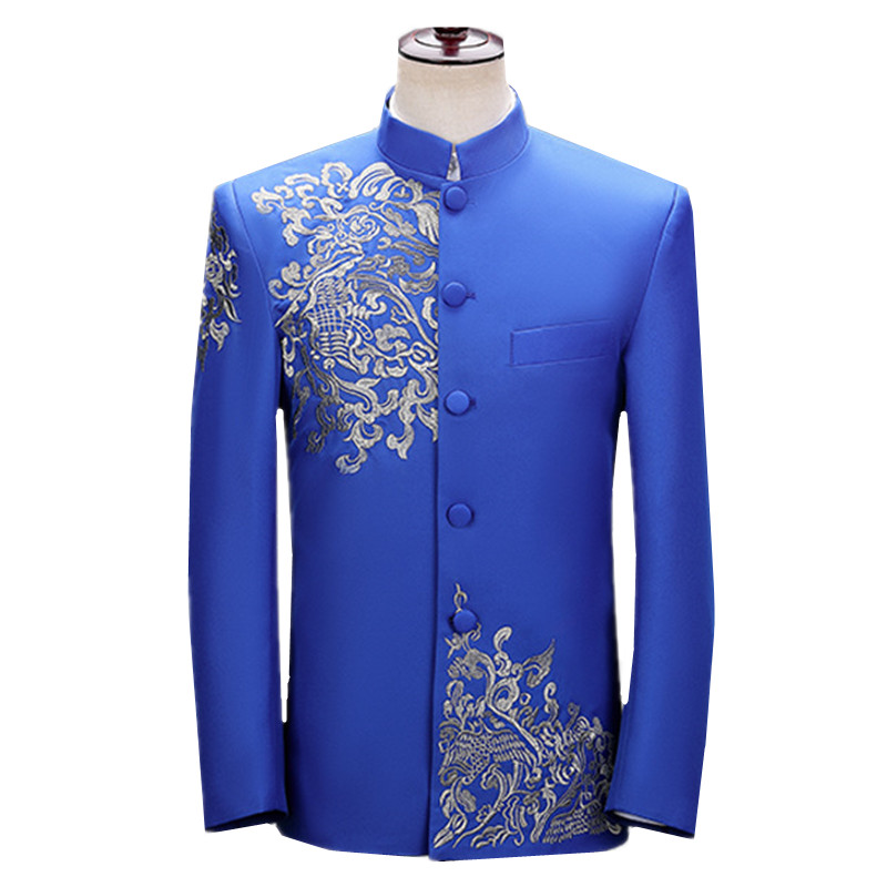 New Men Embroidered Suit Jacke - Men'S Vintage Formal Wear avaliação e preço