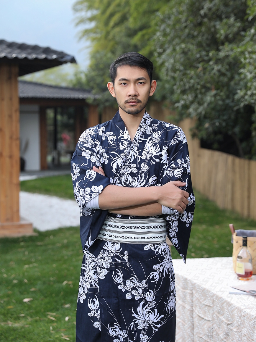 Japanese Kimono With Belt Men' - Men Linen Formal Wear avaliação e preço