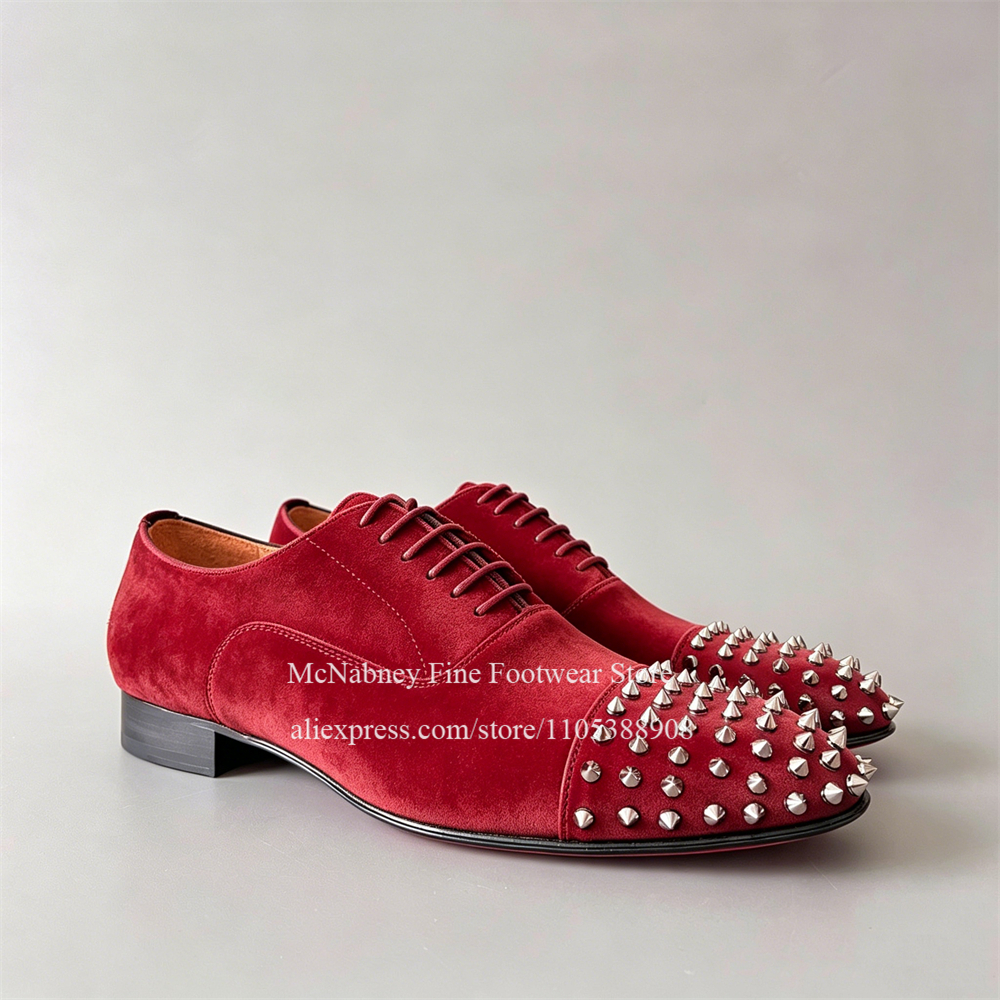 Spike Studs Leather Dress Shoe - Men Formal Wear Dress avaliação e preço
