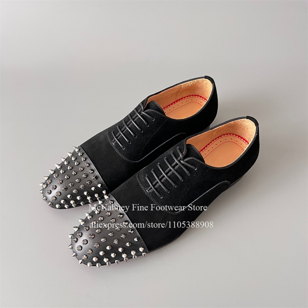 Spike Studs Leather Dress Shoe - Men Formal Wear Dress avaliação e preço