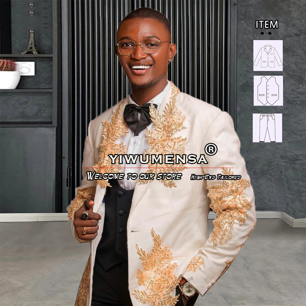 Customized 3 Pieces Suits Men  - Men'S Vintage Formal Wear avaliação e preço