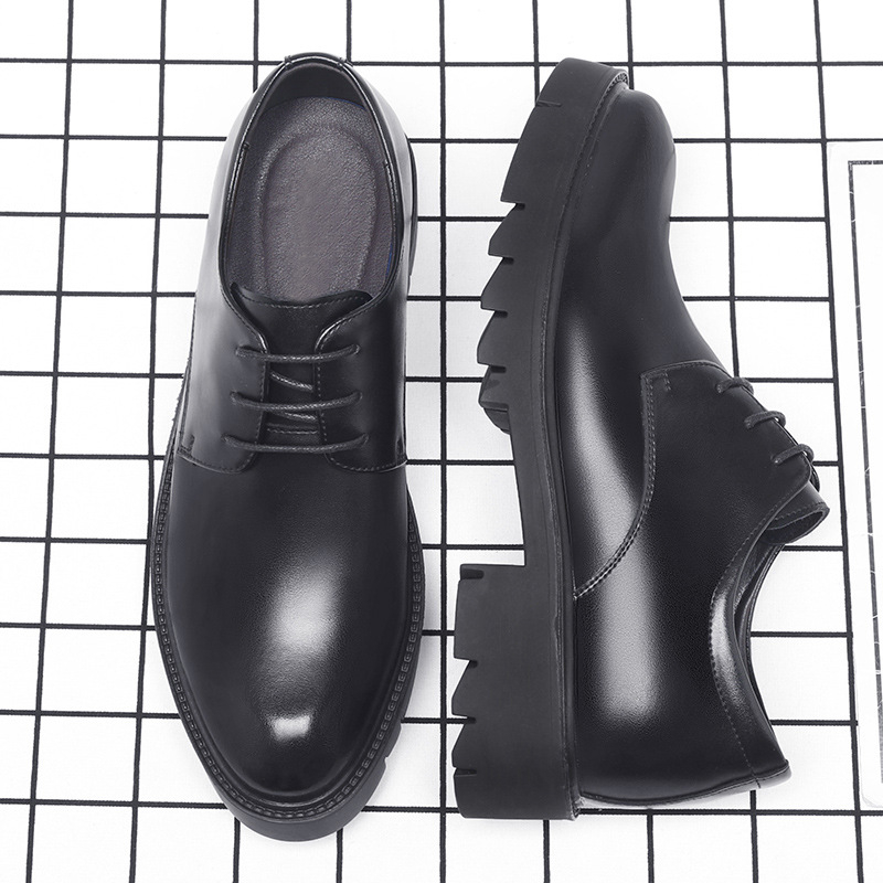 Mens Black Leather Lace Up Dre - Men Formal Wear Dress avaliação e preço