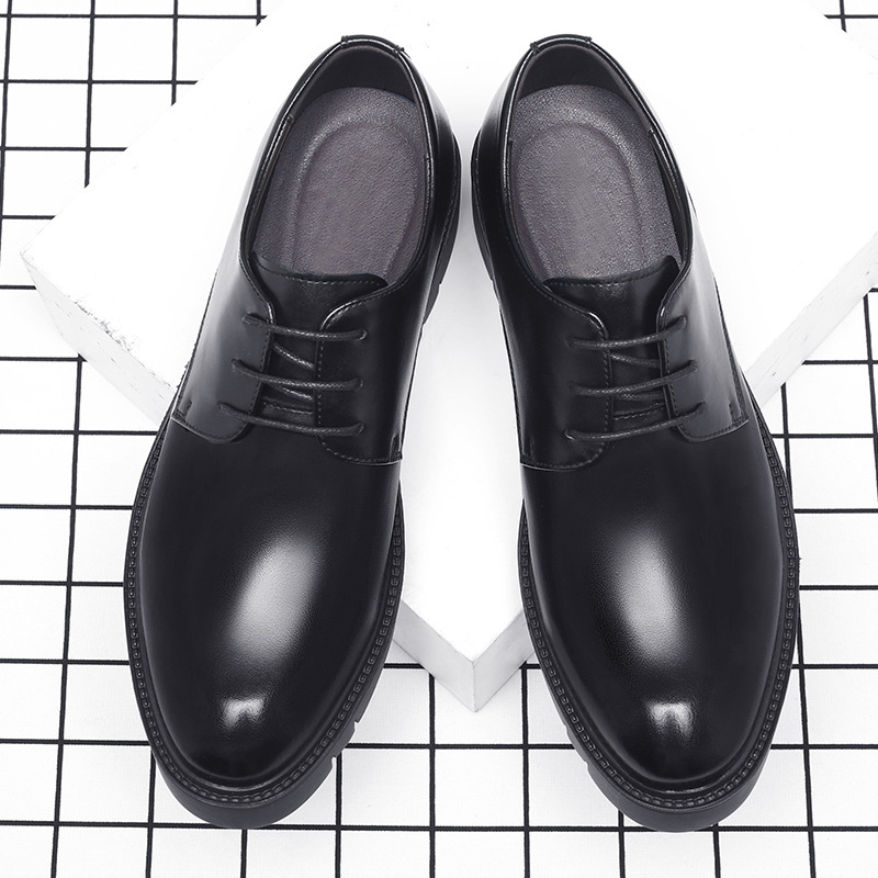 Mens Black Leather Lace Up Dre - Men Formal Wear Dress avaliação e preço