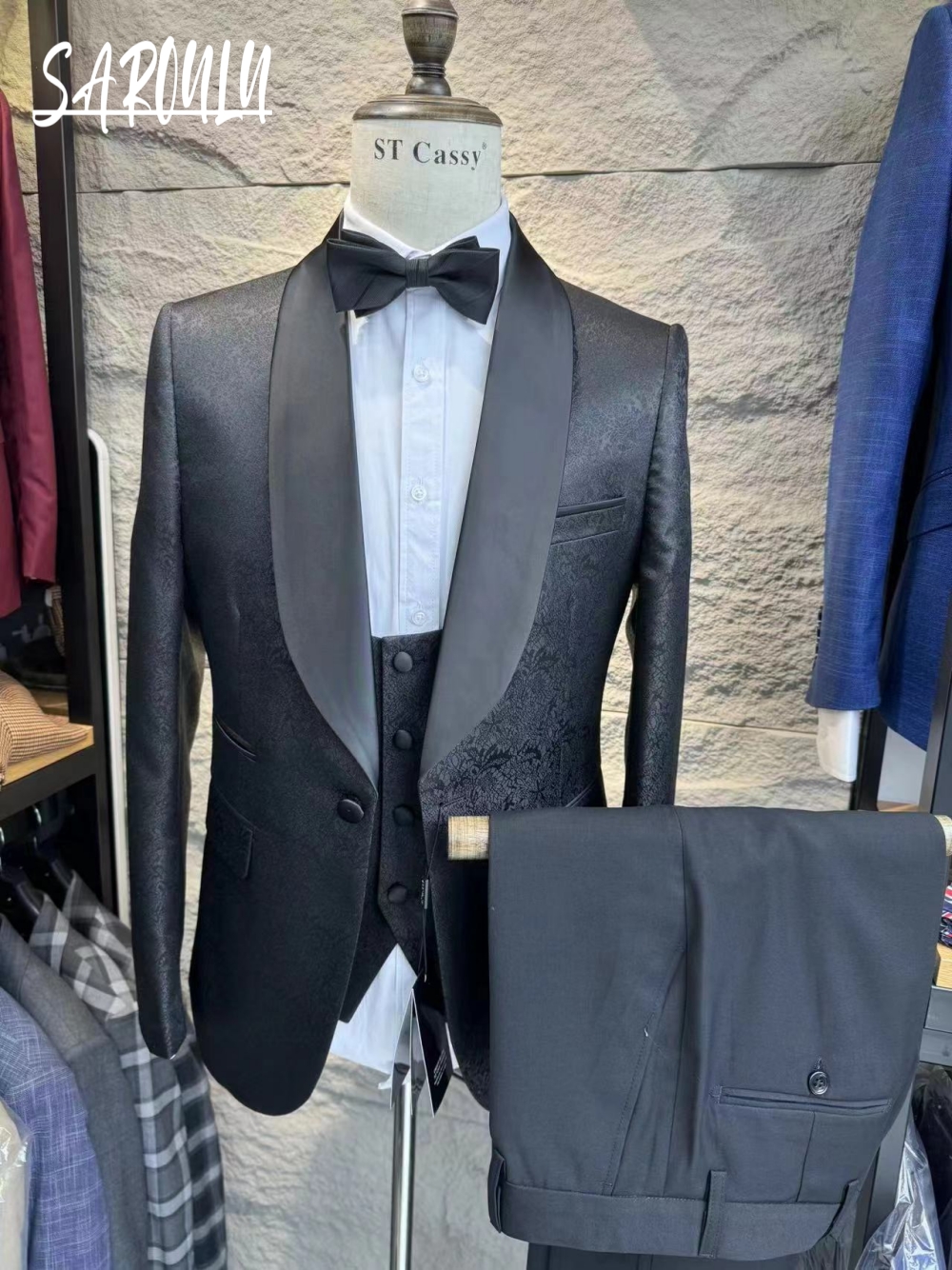 Daily Textured Men's Suit Eleg - Men Formal Wear Sale avaliação e preço