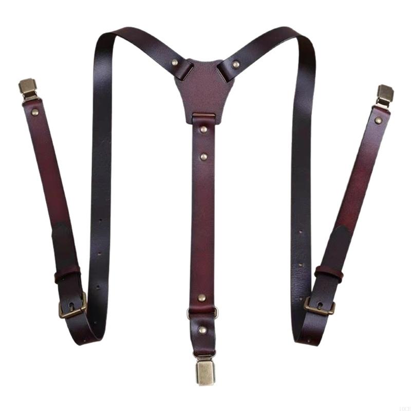 Mens PU Leather Suspenders Wit - Suspender Clip Formal avaliação e preço