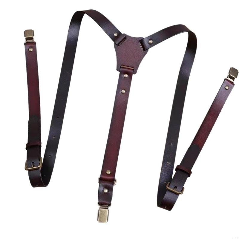 Mens PU Leather Suspenders Wit - Suspender Clip Formal avaliação e preço