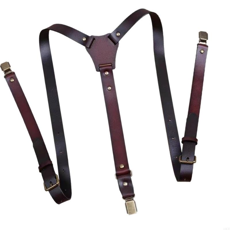 Mens PU Leather Suspenders Wit - Suspender Clip Formal avaliação e preço