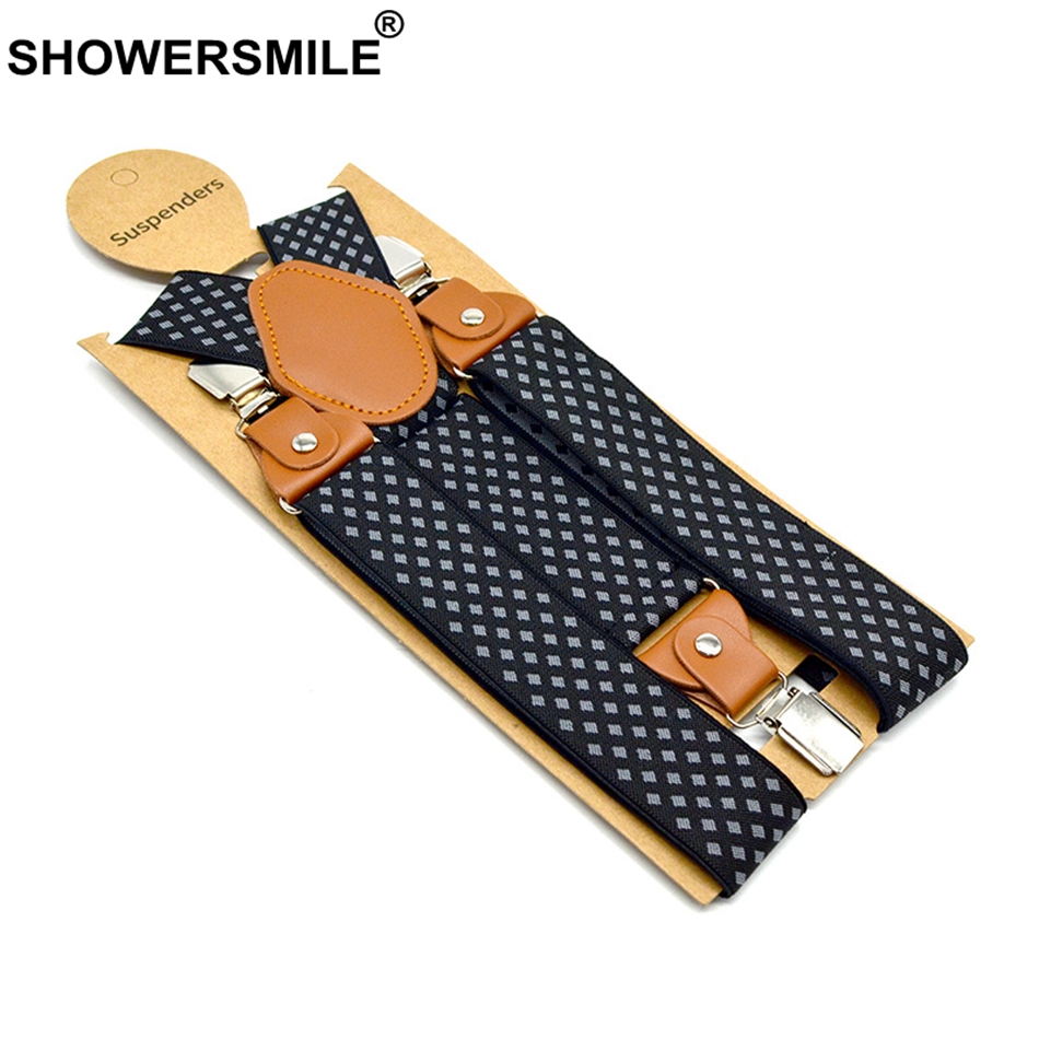 Black Diamond Pattern Men's Su - Suspender Clip Formal avaliação e preço