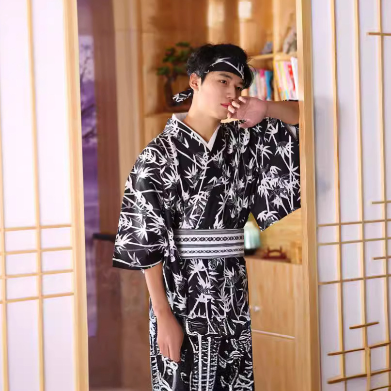 Men's Japanese Bamboo-Pattern  - Traditional Japanese Men'S Formal Wear avaliação e preço
