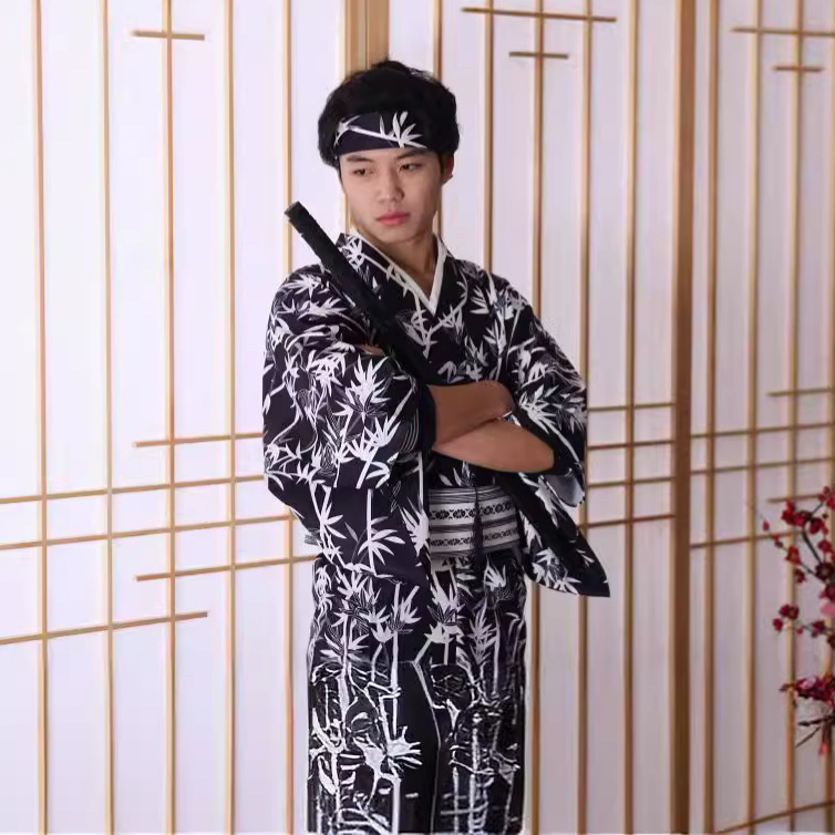 Men's Japanese Bamboo-Pattern  - Traditional Japanese Men'S Formal Wear avaliação e preço