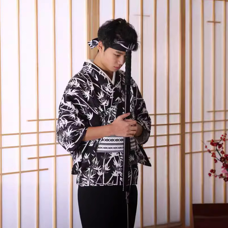 Men's Japanese Bamboo-Pattern  - Traditional Japanese Men'S Formal Wear avaliação e preço