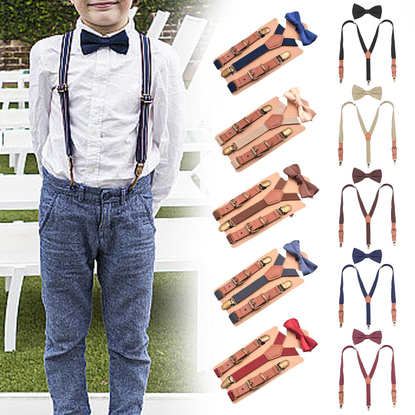 Kids Suspenders Adjustable 3 C - Suspender Clip Formal avaliação e preço