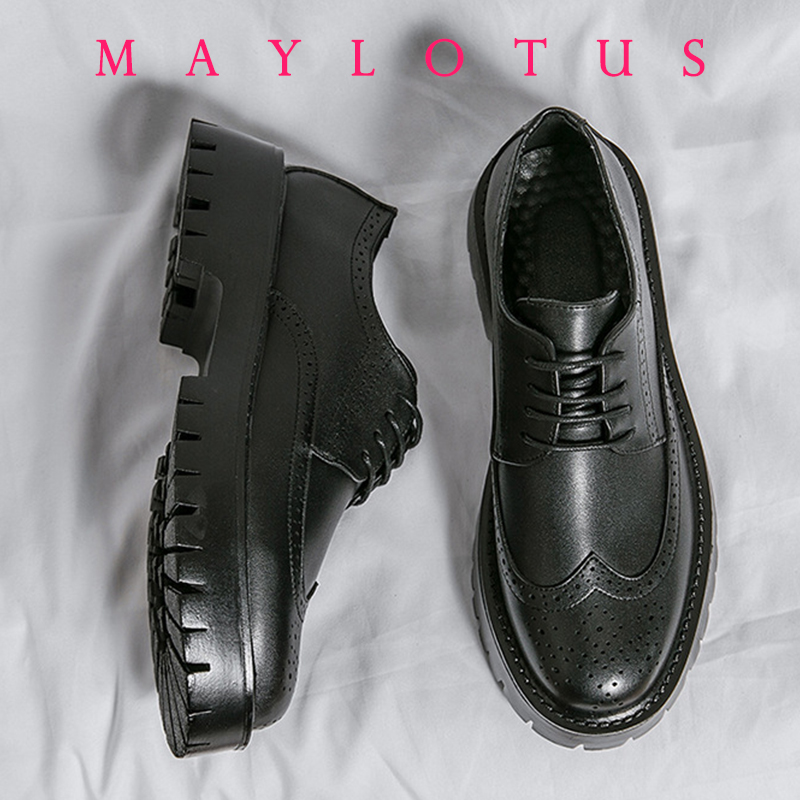 Men Brogue 5/8/10CM Platform H - Men Formal Wear Dress avaliação e preço