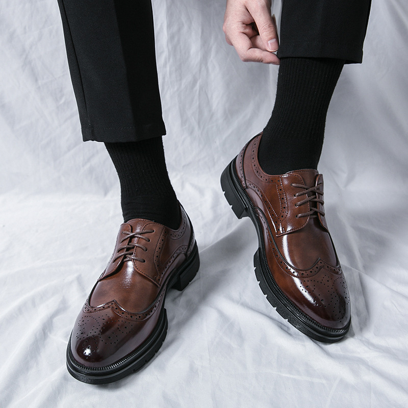 Men Brogue 5/8/10CM Platform H - Men Formal Wear Dress avaliação e preço